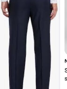 Men's Tailored Navy Dress Trousers